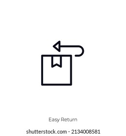 Easy Return icon. Outline style icon design isolated on white background