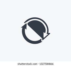 Easy returns icon isolated on clean background. Easy returns icon concept drawing icon in modern style. Vector illustration for your web mobile logo app UI design.