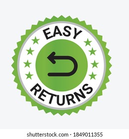 Easy Returns Vector logo, easy returns badge, returns symbol