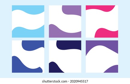 Easy to reuse 6 different social media feed design templates