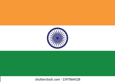 easy to reuse  illustration vector image of India flag with perfect color code