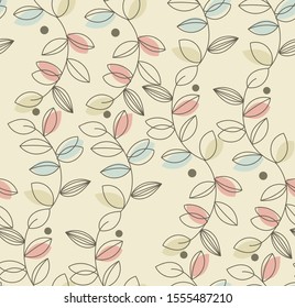 easy scandi leaves fashion seamless repeatpattern