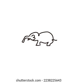 easy scetch of elephant, can be use on all media because made with high resolution