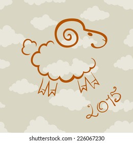 Easy sheep- a symbol of the new year