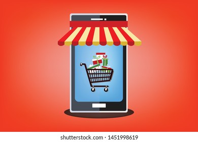 Easy shopping online by smart phone 