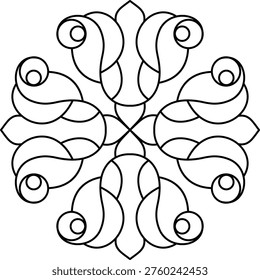 easy and simple mandala for coloring book, easy mandala 162
