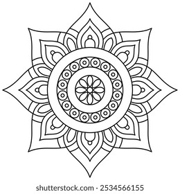 design de mandala fácil e simples para colorir livro, arte de parede, hena e design de tatuagem, arte de mandala exclusiva para adultos e crianças livro de coloração
