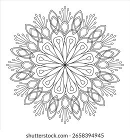 Diseño fácil y simple del mandala para colorear el libro, el papel de pared, la meditación etc.