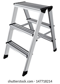 Easy step ladder two steps. Vector illustration.