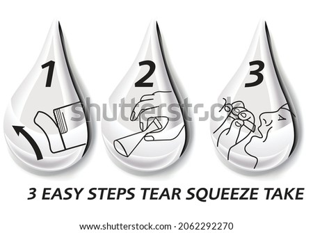 Easy Steps Tear Squeeze Take sachets How to Use Sachet Powder Medicine