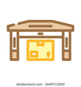 Vector de icono de color de fácil tienda. muestra de fácil tienda. ilustración de símbolo aislado