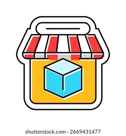 Vector de icono de color de fácil tienda. muestra de fácil tienda. ilustración de símbolo aislado