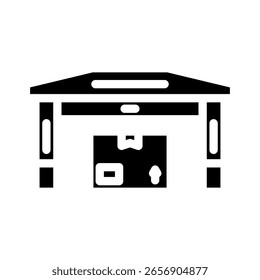 easy store glyph icon vector. easy store sign. isolated symbol illustration