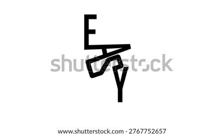Easy symbol, black isolated silhouette