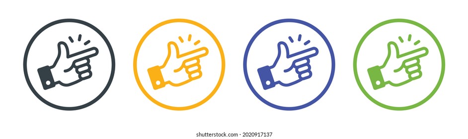 Easy symbol, snap finger icon. Vector illustration