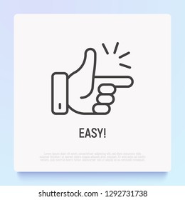 Easy symbol, snap gingers. Thin line icon. Modern vector illustration.