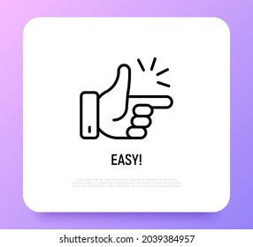 Easy symbol, snap gingers. Thin line icon. Modern vector illustation.