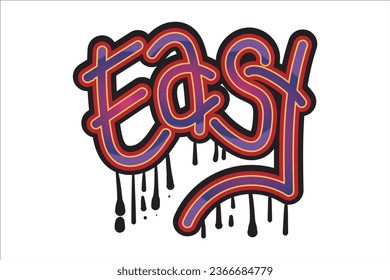 Easy text graffiti art design