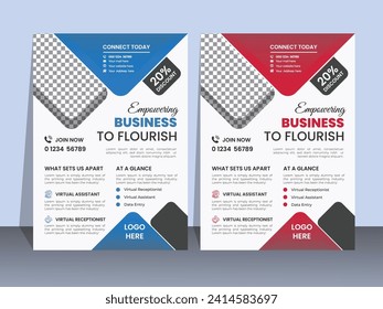 Easy and tidy template for creating business flyers