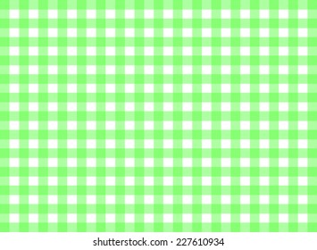 Easy tilable green gingham repeat pattern print, seamless background, wallpaper with fabric texture visible 