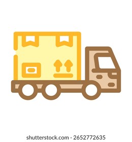 Vector de icono de color de transporte fácil. Muestra de transporte fácil. ilustración de símbolo aislado