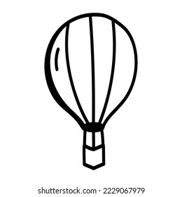 Easy to ue doodle icon of ballooning 