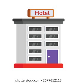 Icono de estilo 2d fácil de usar del edificio urbano del hospital