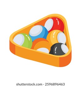 Easy to use 3d icon showing billiard balls