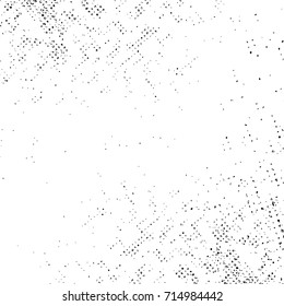 Easy to use abstract black and white overlay scratched template. Retro graphic style overlay background layout. Vector illustration