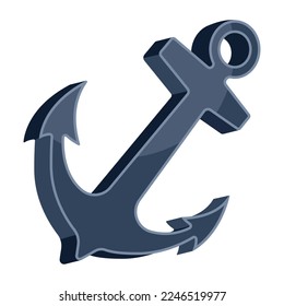 Easy to use anchor icon in 2d style 