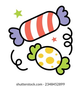 Einfach zu bedienen doodle Symbol von Bonbons 
