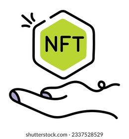 Easy to use doodle icon of nft token