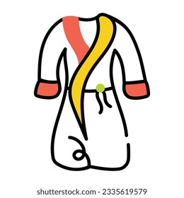Easy to use drawing icon of bathrobe 