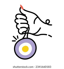 Easy to use drawing icon of witch amulet 