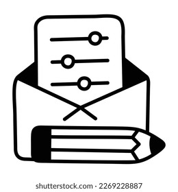 Easy to use drawing style icon of email editing 