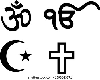 easy to use and edit illustration vector of all religion symbol