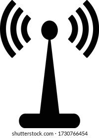 easy to use and edit illustration vector icon of wifi or network antenna 