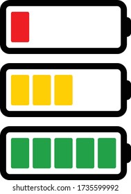 easy to use and edit illustration vector icon of battery life