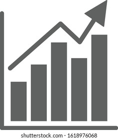 easy to use and editable illustration vector of a progressive graph 