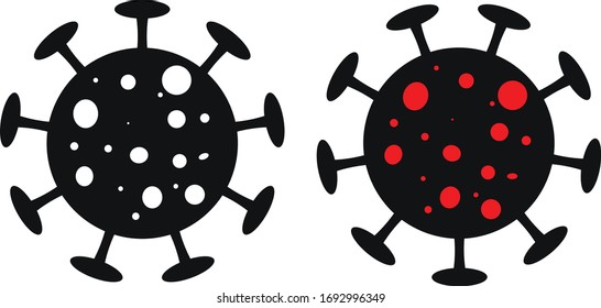 easy to use and editable illustration vector icon of corona virus with two color