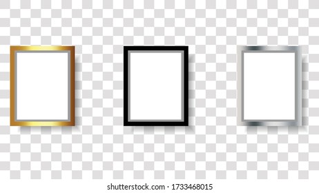 easy to use and editable illustration vector image of photo frame with light shadow