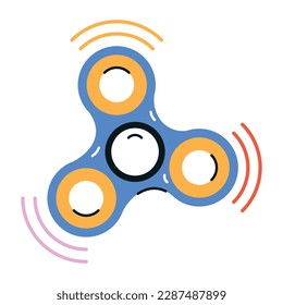 Icono plano del hilador de fondo fácil de usar 