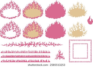 Easy to use flame decoration set