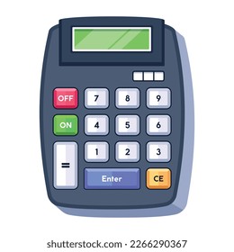 Easy to use flat design of calculator 
