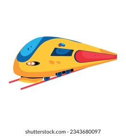 Icono plano del tren bala fácil de usar