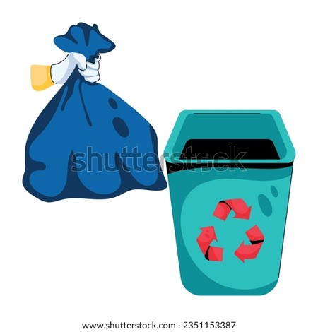 Easy to use flat icon of disposal 