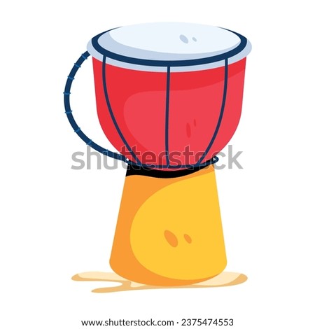 Easy to use flat icon of ethnic drum  Foto stock © 