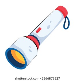 Easy to use flat icon of torch 