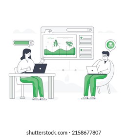 Easy to use flat illustration of application security 

