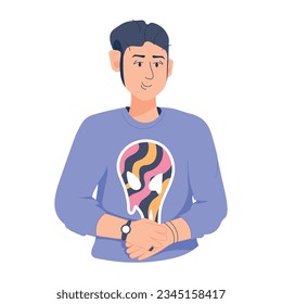 Ilustración plana fácil de usar del niño 
